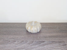 Load image into Gallery viewer, Small Cement Pumpkin w/ Gold Glitter
