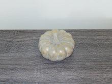Load image into Gallery viewer, Small Cement Pumpkin w/ Gold Glitter