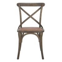 Load image into Gallery viewer, Weathered Gray Franklin X Back Farmhouse Chair