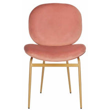 Load image into Gallery viewer, CLEARANCE Pink / Dusty Rose Gold Velvet Side Chair