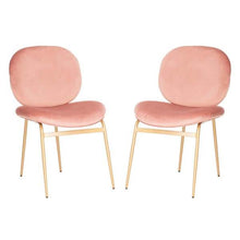 Load image into Gallery viewer, CLEARANCE Pink / Dusty Rose Gold Velvet Side Chair