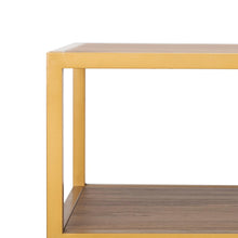 Load image into Gallery viewer, Reese Geometric Gold and Walnut Console/Sofa Table
