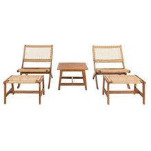 Load image into Gallery viewer, Casella Wood/Wicker Patio Chairs Living Set
