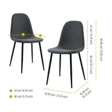 Load image into Gallery viewer, Gray Fabric Parvin Side Chair
