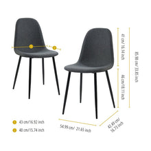 Load image into Gallery viewer, CLEARANCE Gray Fabric Parvin Side Chair