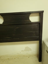 Load image into Gallery viewer, Distressed Black Wooden Full Size Bed Frame