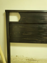 Load image into Gallery viewer, Distressed Black Wooden Full Size Bed Frame