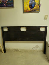 Load image into Gallery viewer, Distressed Black Wooden Full Size Bed Frame