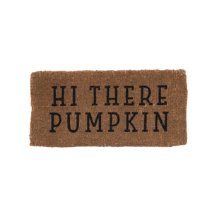 "Hi There Pumpkin" Natural Coir Doormat