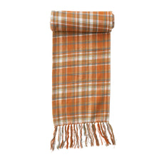 Load image into Gallery viewer, Orange Plaid Table Runner