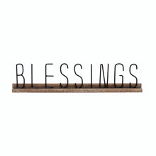 Load image into Gallery viewer, Metal & Wood Blessings Sign
