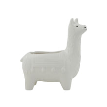 Load image into Gallery viewer, Ceramic White Llama Planter