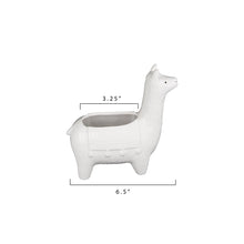 Load image into Gallery viewer, Ceramic White Llama Planter