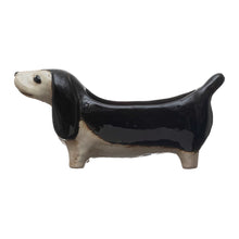 Load image into Gallery viewer, Hand-Painted Stoneware Dog Planter
