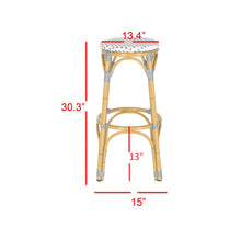 Load image into Gallery viewer, Kipnuk Indoor/Outdoor Bar Stool Grey/White