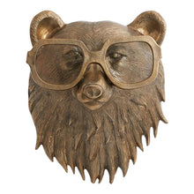 Load image into Gallery viewer, Beatrice Bear Wall Mount – Gold Animal Decor