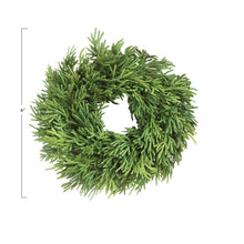 Load image into Gallery viewer, 8" Faux Cedar Wreath