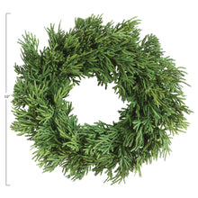 Load image into Gallery viewer, 10" Faux Cedar Wreath