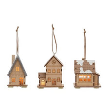 Load image into Gallery viewer, Laser Cut Cabin with LED Light Ornament