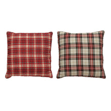 Load image into Gallery viewer, Red Plaid Throw Pillow, 2 Styles