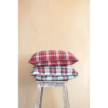 Load image into Gallery viewer, Red Plaid Throw Pillow, 2 Styles