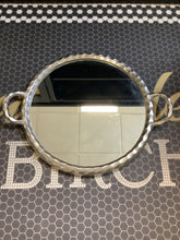 Load image into Gallery viewer, Mirrored Round Silver Tray w/ Handles
