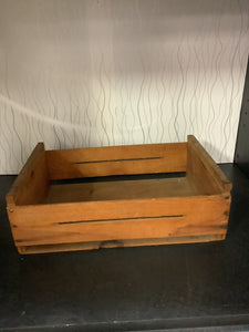 Vintage Blue Goose Wooden Crate