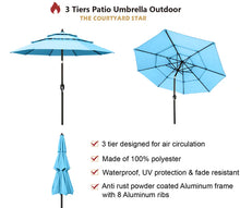Load image into Gallery viewer, Outdoor 3 Tiers Patio UV Umbrella
