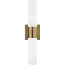 Load image into Gallery viewer, Aero 2 Light Antique Brass ADA Bath Vanity Wall Light
