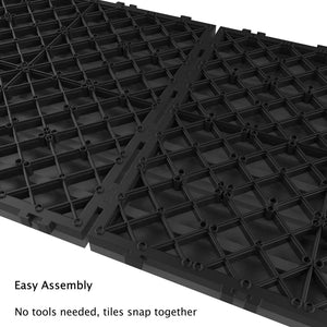 12" x 12" Composite Interlocking Deck Tile (Set of 6)