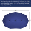 Renwick 13 FT Triple-Size Extra Large Patio Umbrella with Crank, Navy Blue