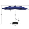 Renwick 13 FT Triple-Size Extra Large Patio Umbrella with Crank, Navy Blue