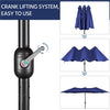 Renwick 13 FT Triple-Size Extra Large Patio Umbrella with Crank, Navy Blue