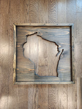 Load image into Gallery viewer, Handmade Wood Cutout of Wiscinsin Decor
