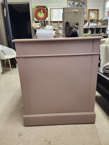 Pink Wooden Writing Desk w/ Decorative Top
