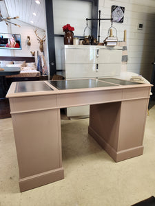 Pink Wooden Writing Desk w/ Decorative Top