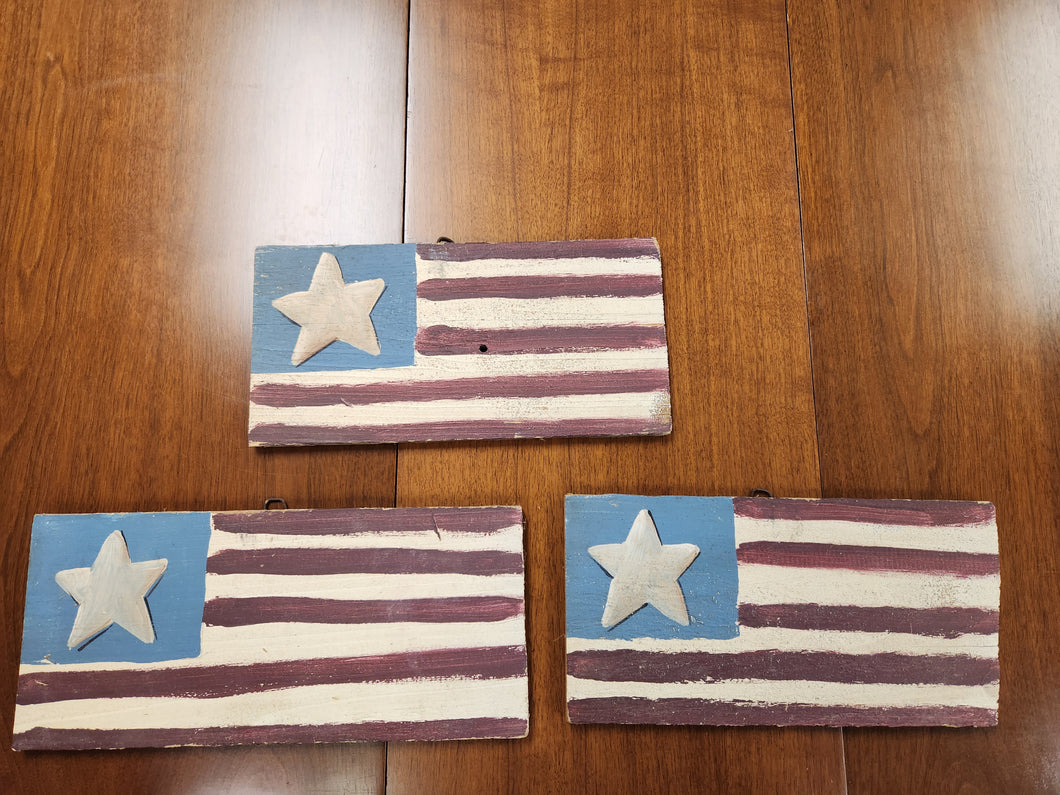 Wooden American Flag Hanging Wall Decor