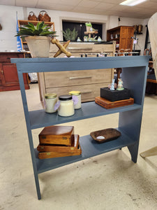 3 Tier Blue Painted Wooden Shelf