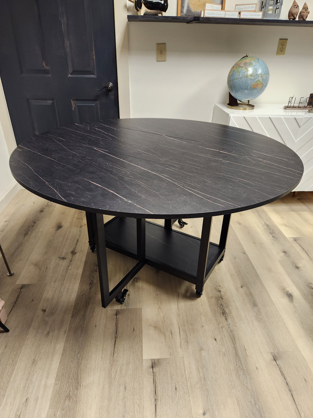 Black Folding Dining Table