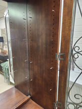 Load image into Gallery viewer, Ornate Wood and Glass Hutch
