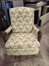Load image into Gallery viewer, Vintage Upholstered Rocking Chair w/ Swan Arms
