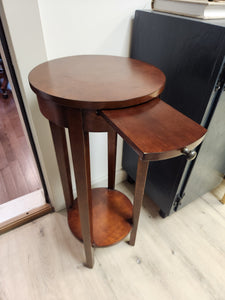 Tall Round Wooden Side Table
