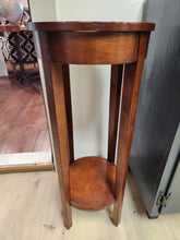 Load image into Gallery viewer, Tall Round Wooden Side Table

