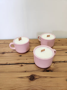 Scented Candle in Pink Tea Cup