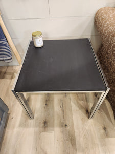 Black Wood & (Chrome) Coffee Table & Side Table Set