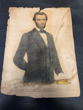 Load image into Gallery viewer, Vintage Civil War Abraham Lincoln Poster by Currier &amp; Ives
