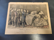 Load image into Gallery viewer, Vintage Death Of President Lincoln Poster by Currier &amp; Ives
