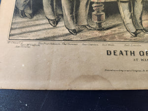 Vintage Death Of President Lincoln Poster by Currier & Ives