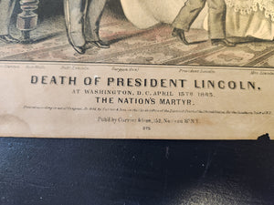 Vintage Death Of President Lincoln Poster by Currier & Ives