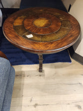 Load image into Gallery viewer, Round Wood &amp; Stone Coffee Table
